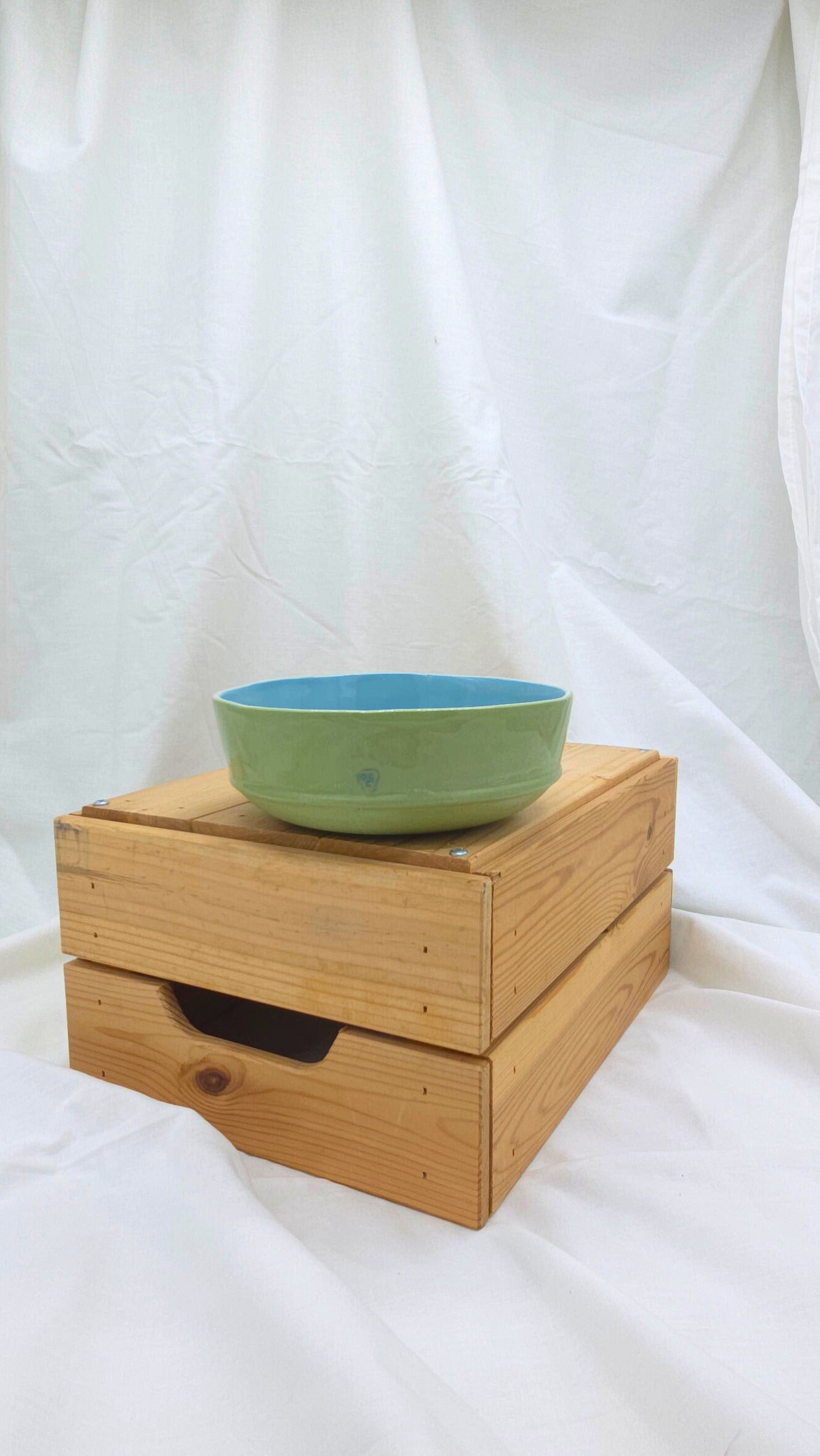 Pasta Bowl - Green and Blue