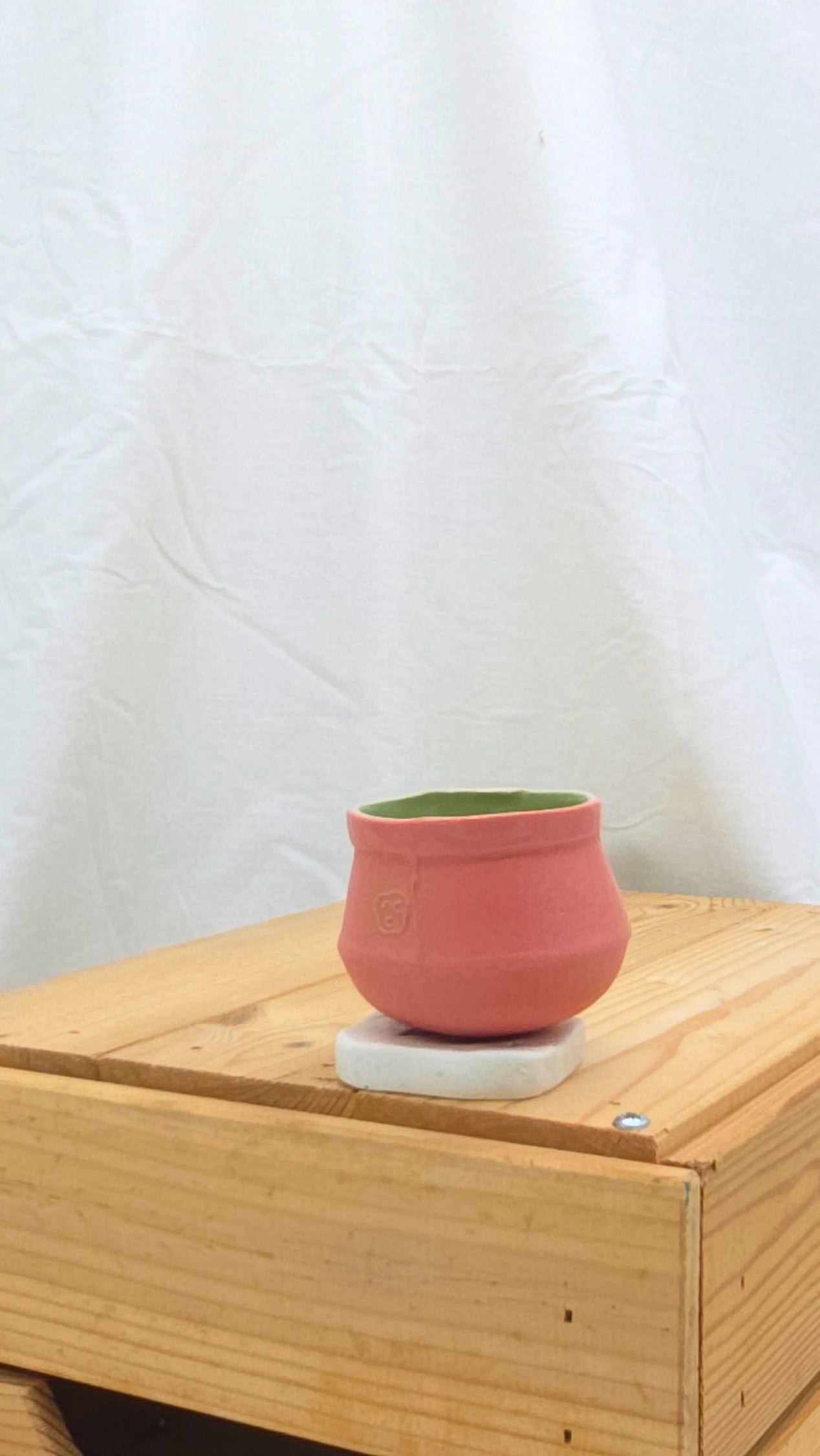Espresso Cup with Terrazzo Stand - Pink and Green