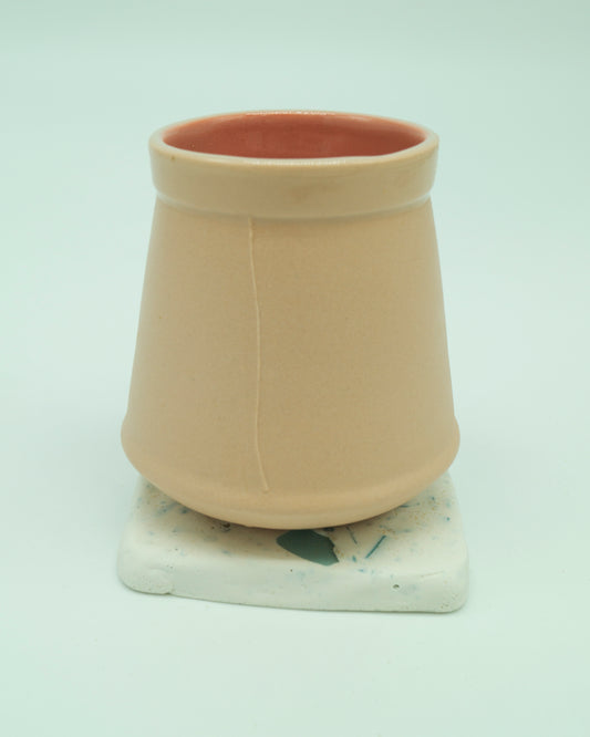 Beaker with Terrazzo Stand - Peach and Pink