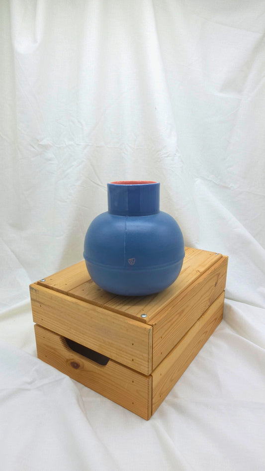 Large Vase - Navy and Pink