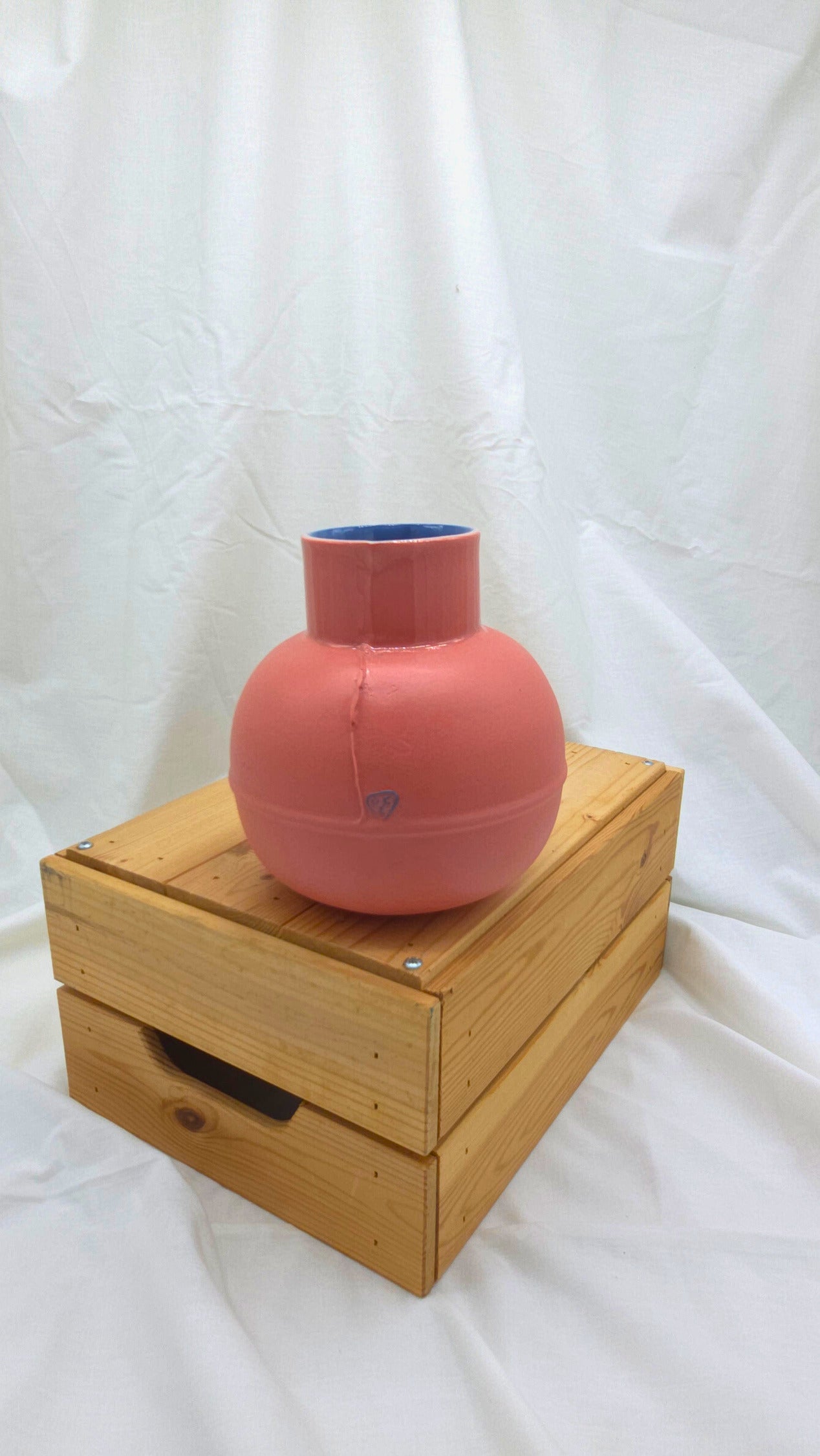 Large Vase - Pink and Navy
