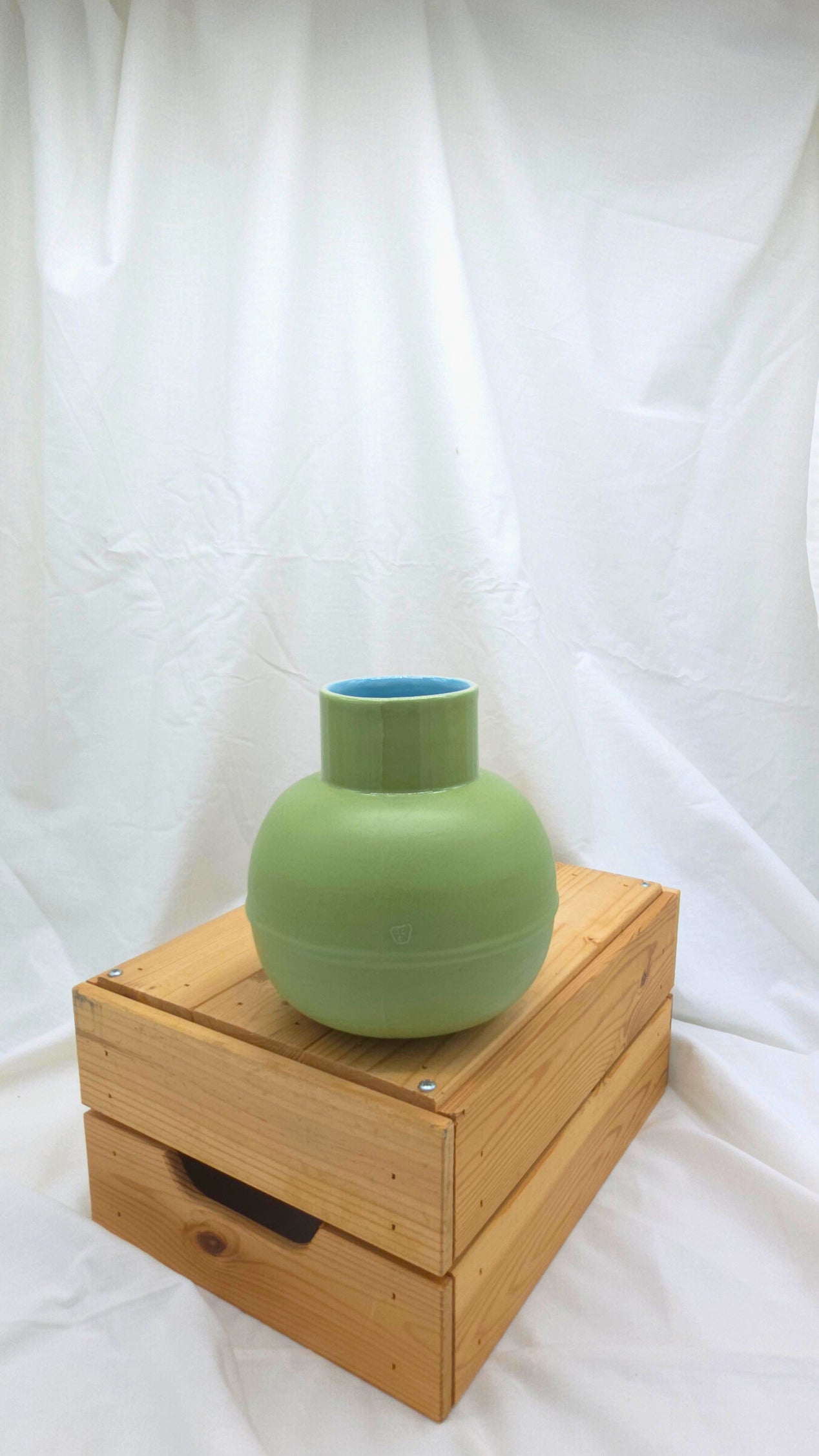Large Vase - Green and Blue