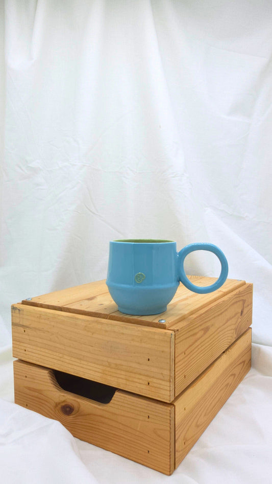 Mug 8oz - Blue  & Green