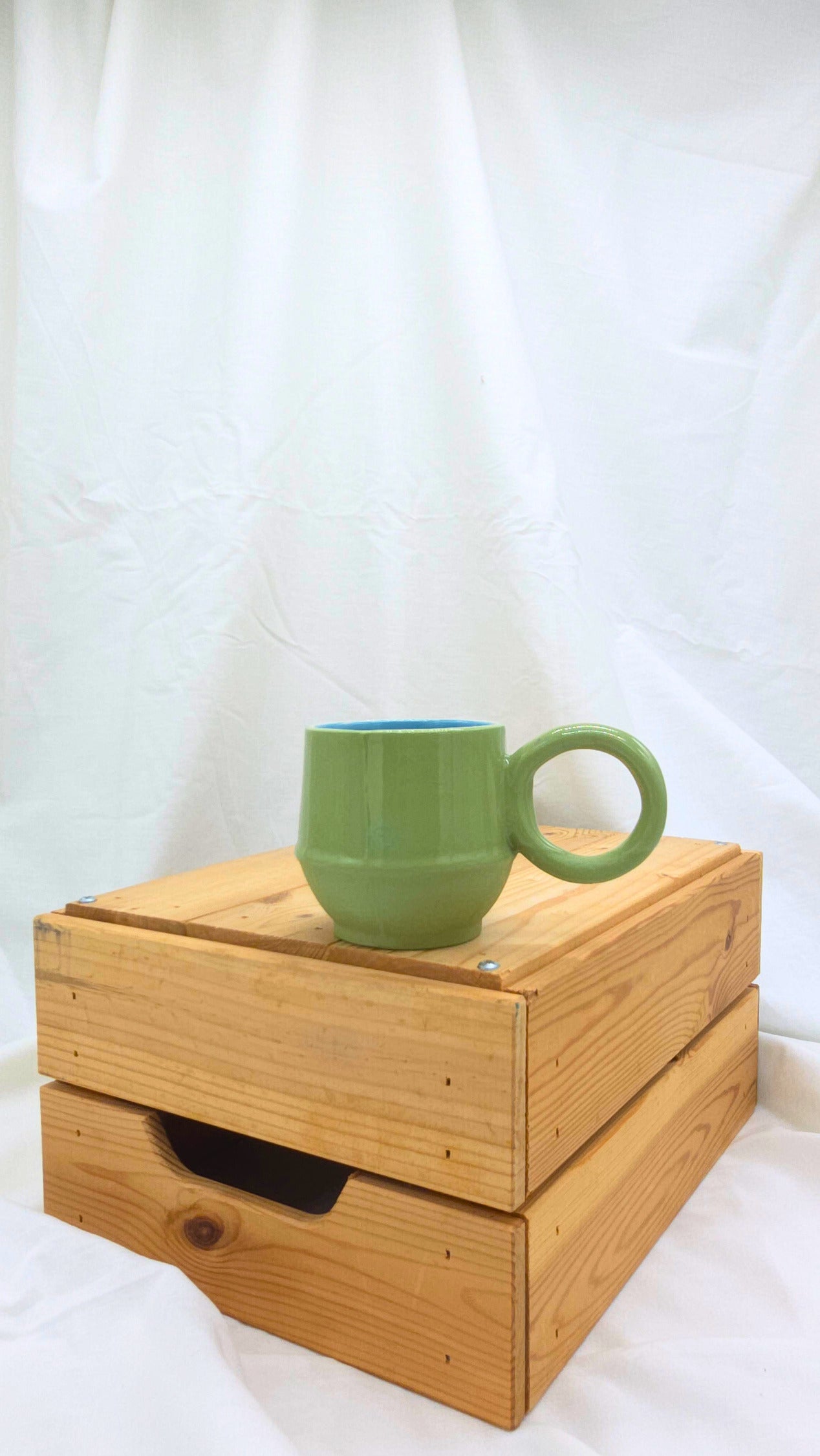 Mug 8oz - Green & Blue
