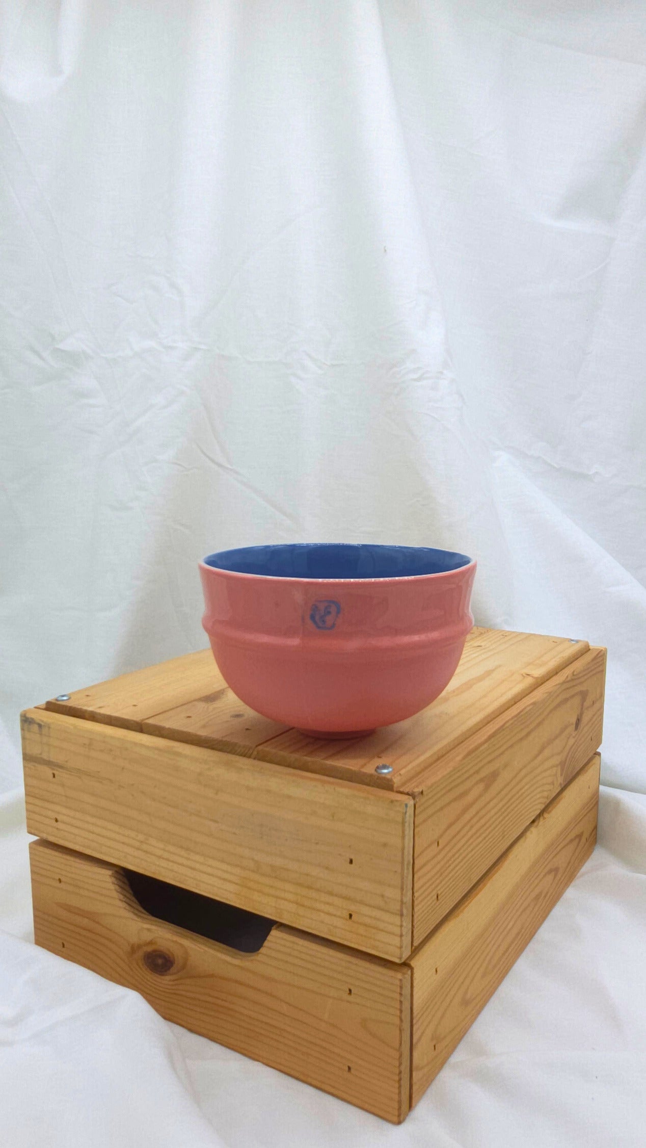 Breakfast Bowl - Pink and Navy