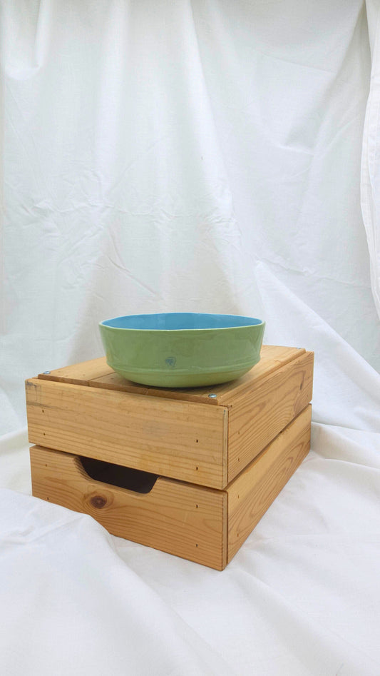 Pasta Bowl - Green and Blue