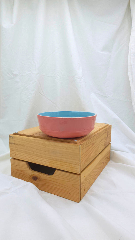 Pasta Bowl - Pink and Blue