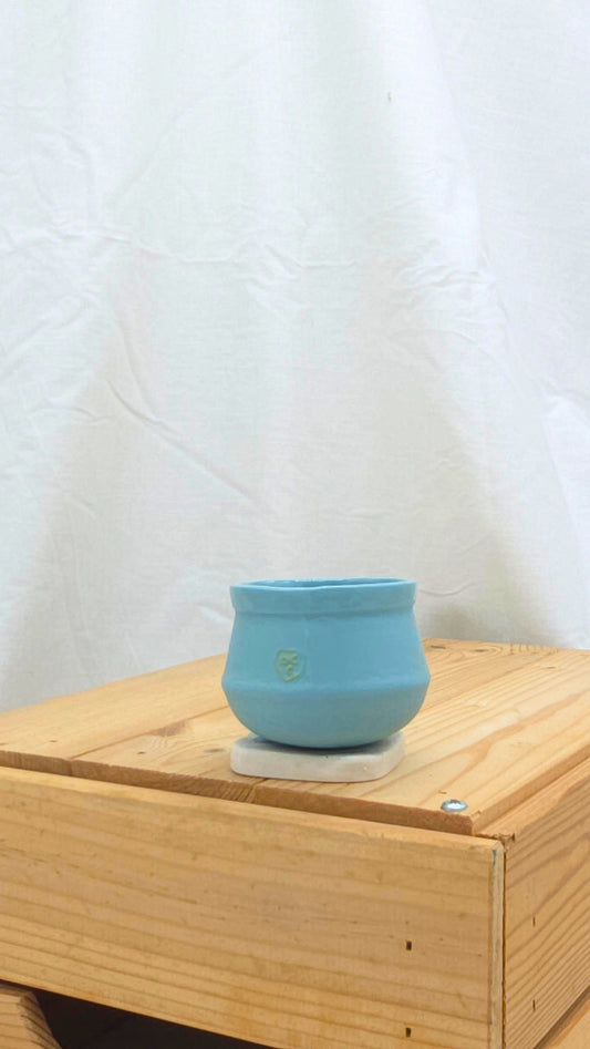Espresso Cup with Terrazzo Stand - Blue