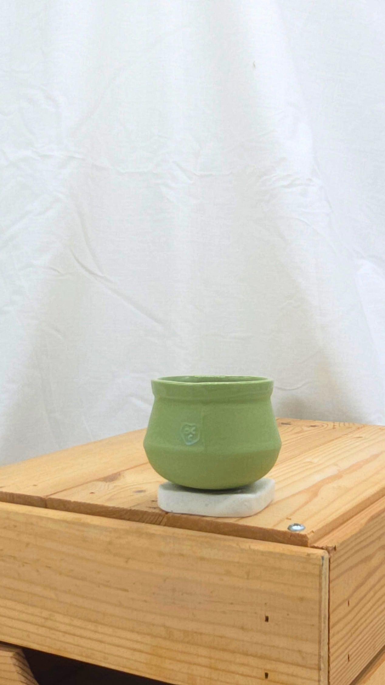 Espresso Cup with Terrazzo Stand - Green