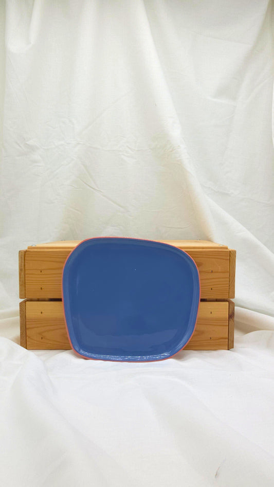 Side Plate - Pink and Navy