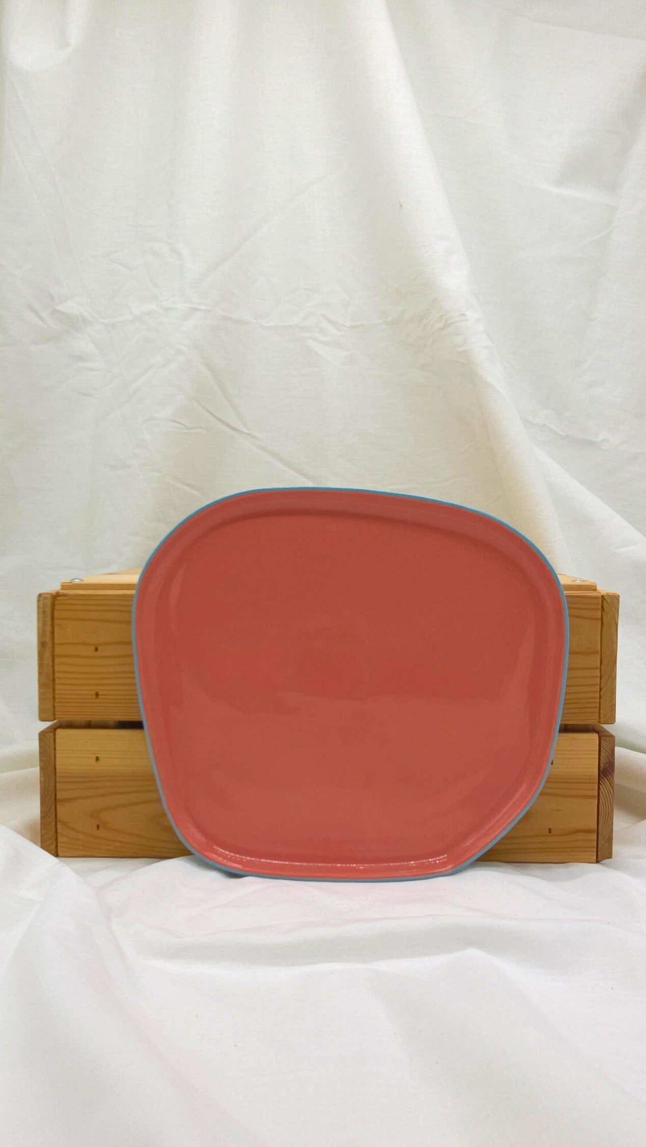 Dinner Plate - Blue and Pink