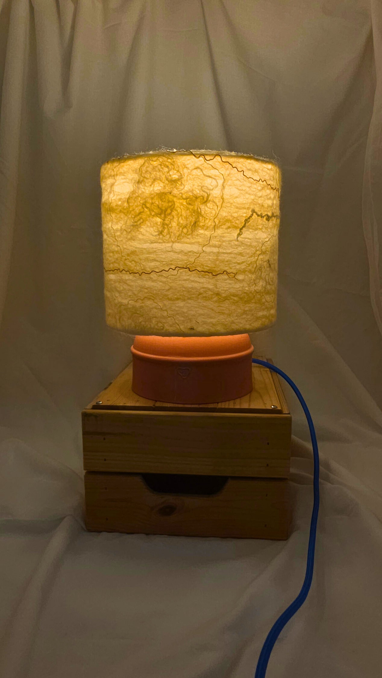 Lamp Small - Pink - Wool Shade