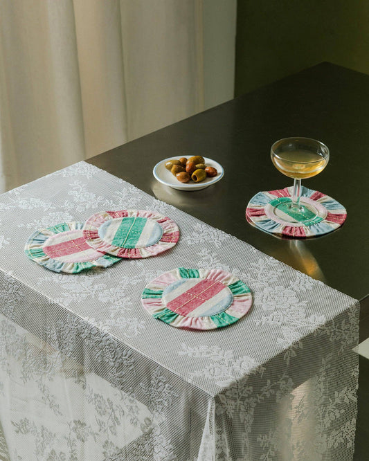 Ruffled Coaster Set