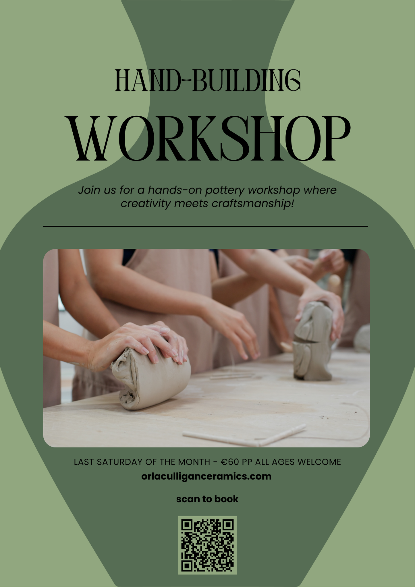 Hand-building taster class last Saturday of the month