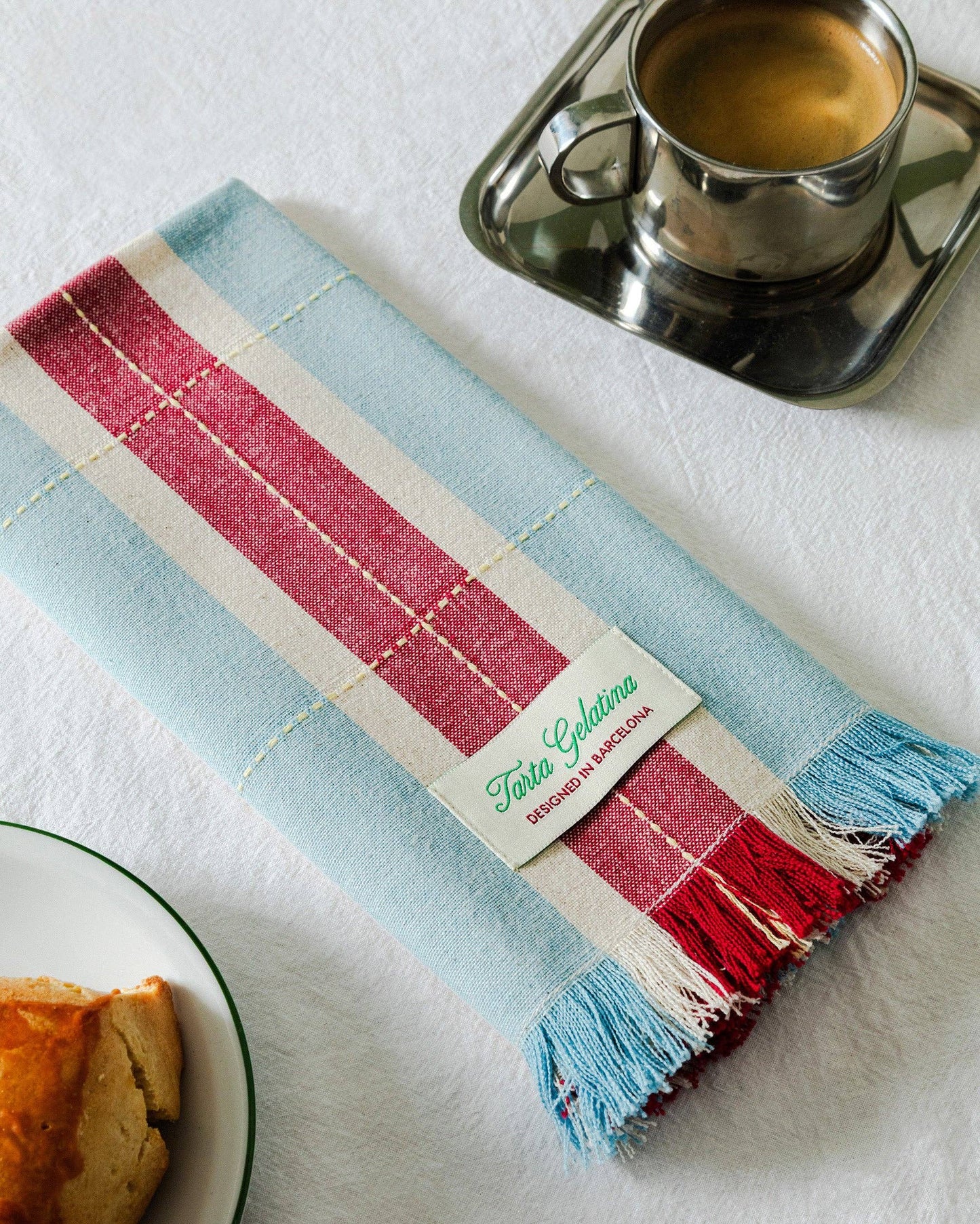 Striped Napkins (Set of 2) - Burgundy / Blue