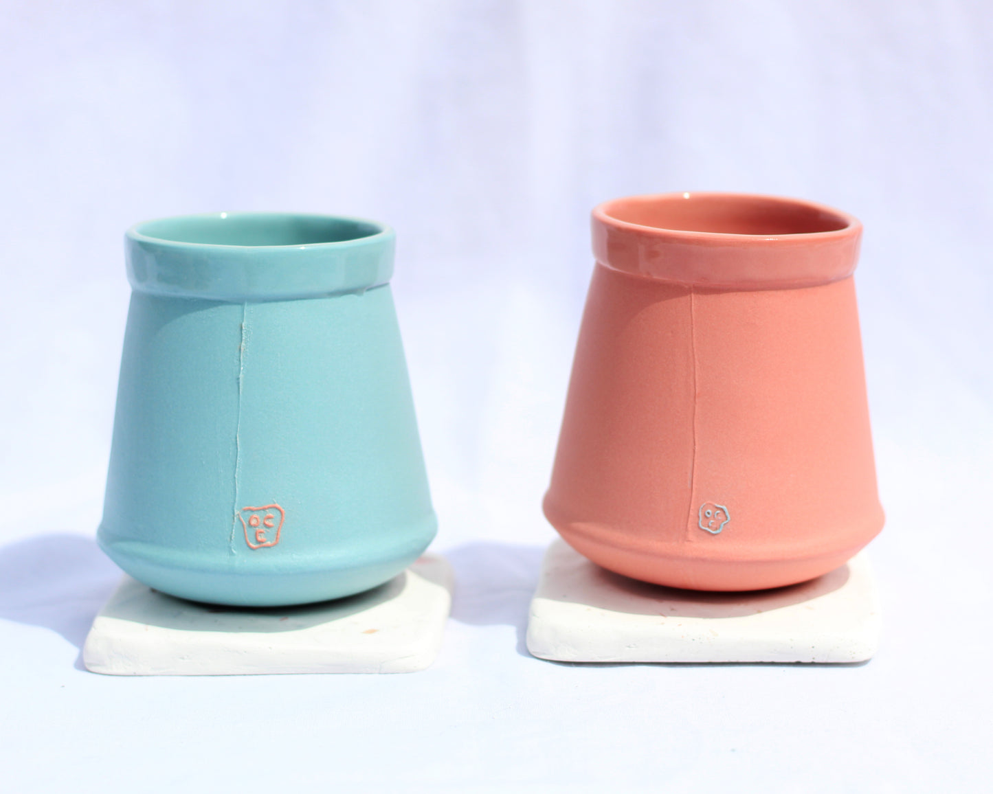 Beaker with Terrazzo Stand - Blue